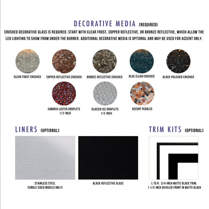 Empire 72 inch Boulevard Vent Free Linear Gas Fireplace with Barrier and Intermittent Pilot with Thermostatic Remote Control - VFLB72FP90