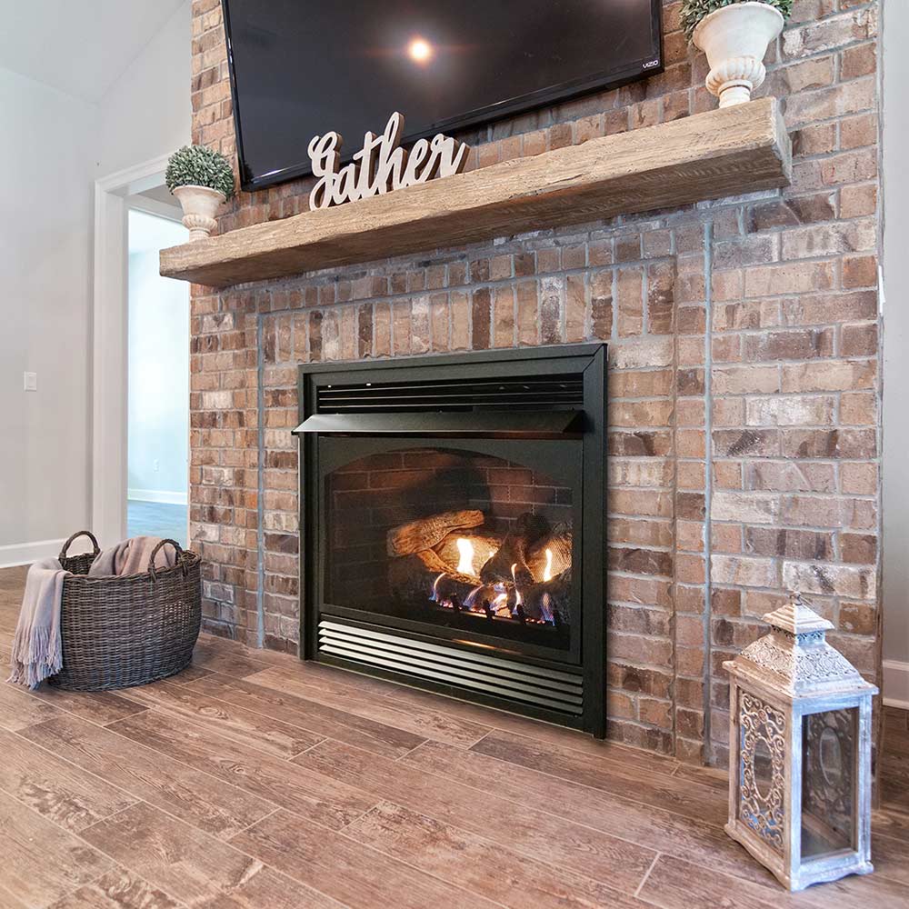 Empire 32 Inch Vail Vent Free Premium Gas Fireplace with Slope Glaze Burner and Log Set - VFPA32BP