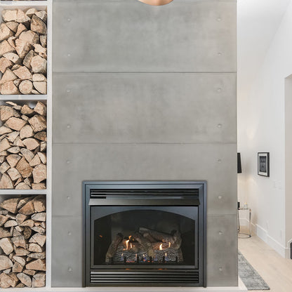 Empire 32 Inch Vail Vent Free Premium Gas Fireplace with Slope Glaze Burner and Log Set - VFPA32BP