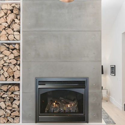 Empire Vail Vent Free Premium 36 Inch Fireplace with Slope Glaze Burner and Log Set - VFPA36BP