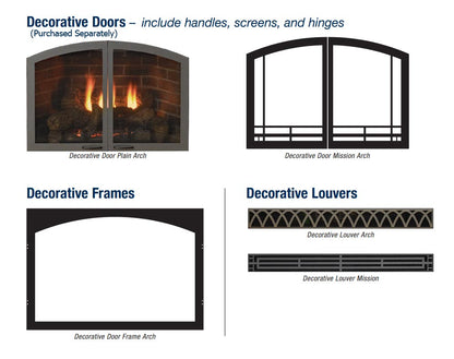 Empire Vail 24 Inch Ventless Fireplace with Slope Glaze Burner and Ceramic Fiber Log Set - VFP24FP