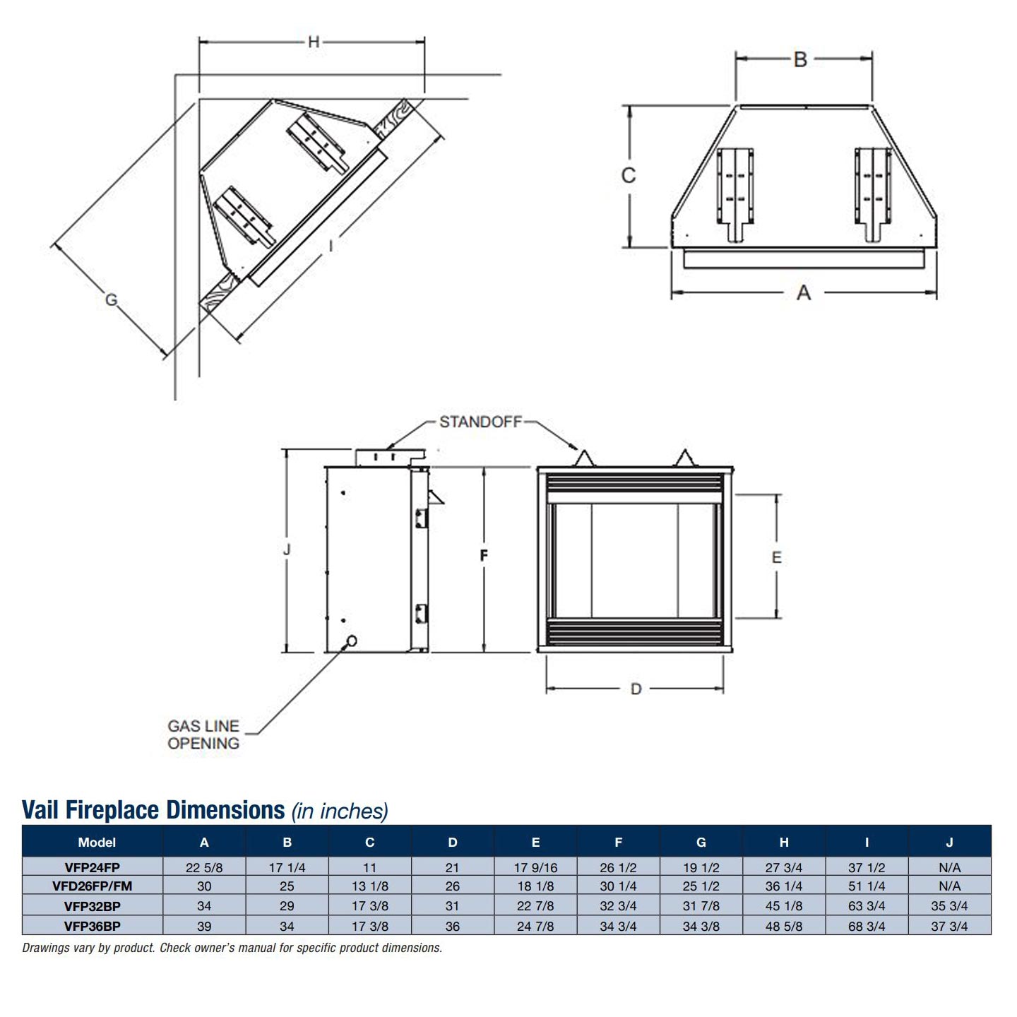 Empire Vail 24 Inch Ventless Fireplace with Slope Glaze Burner and Ceramic Fiber Log Set - VFP24FP