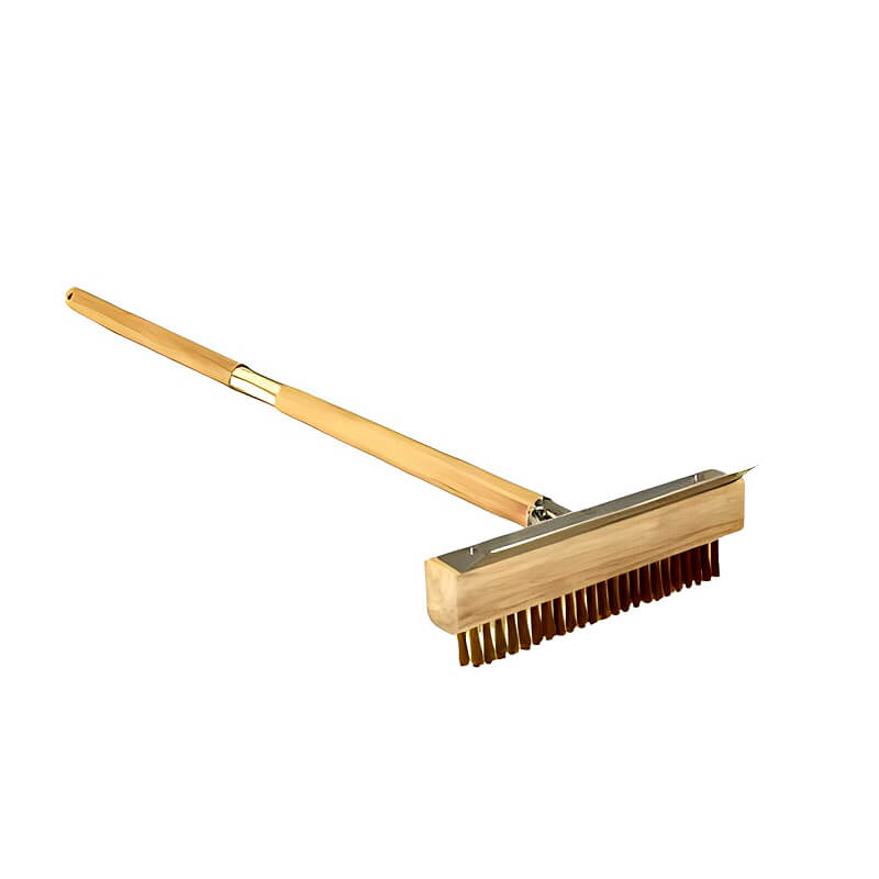 WPPO 47-Inch Pizza Oven Brush With 10-Inch Stainless Steel Scraper - WKBA-47W