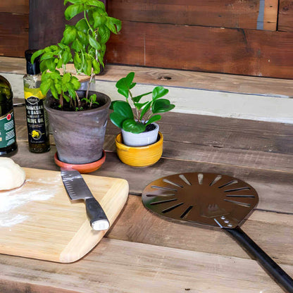 WPPO 9-Inch Round Aluminum Pro Turning Pizza Peel - WKPA-9peel