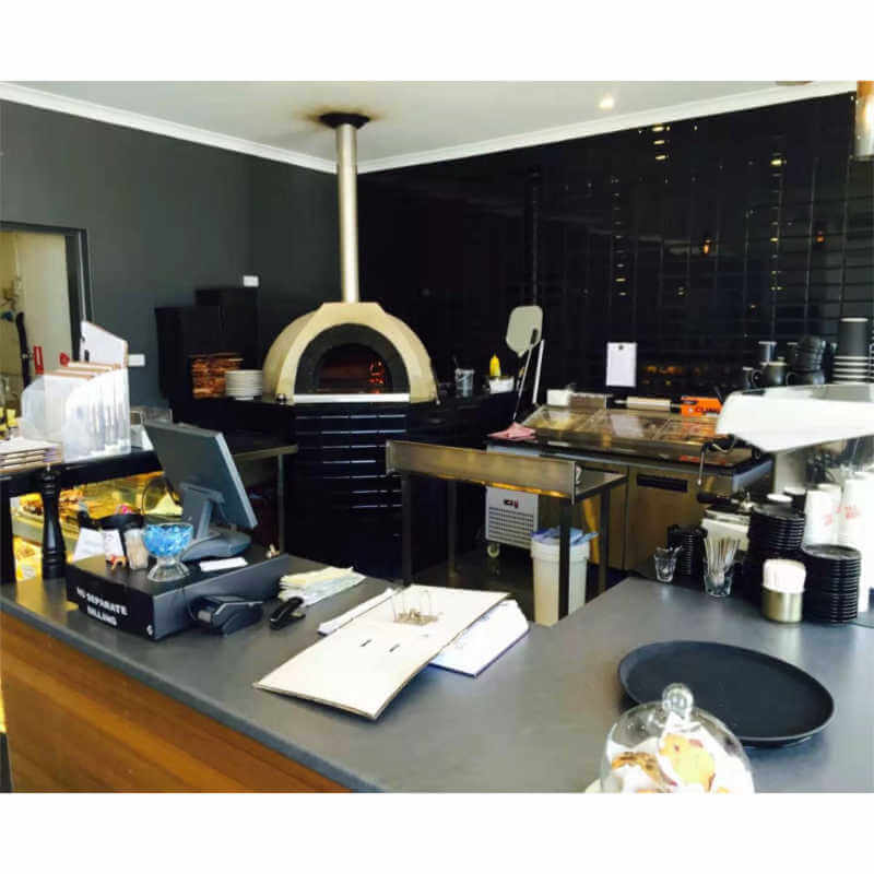 WPPO 52" DIY Wood Fired Oven with SS Flue, Black Door WDIY-AD100