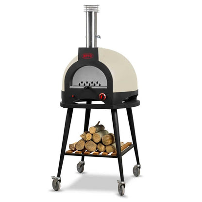 WPPO Infinity 50-Inch Wood/Gas Hybrid Pizza Oven With Cart