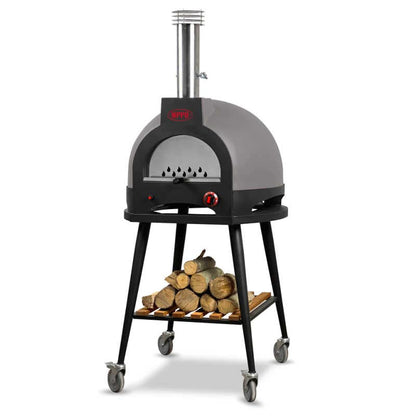 WPPO Infinity 50-Inch Wood/Gas Hybrid Pizza Oven With Cart
