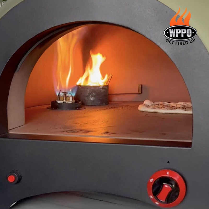 WPPO Infinity 50-Inch Wood/Gas Hybrid Pizza Oven With Cart