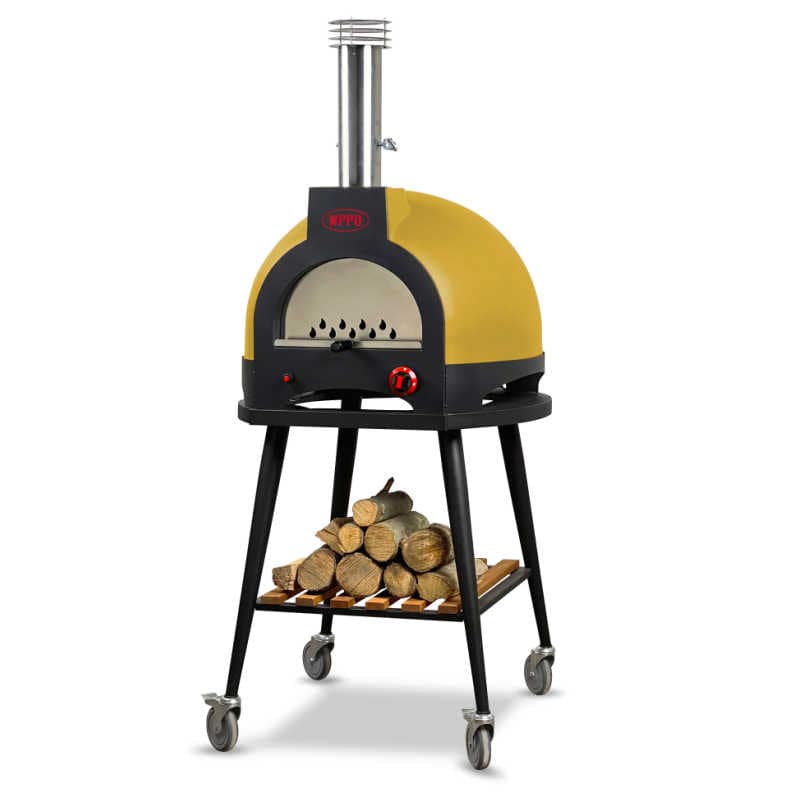 WPPO Infinity 50-Inch Wood/Gas Hybrid Pizza Oven With Cart