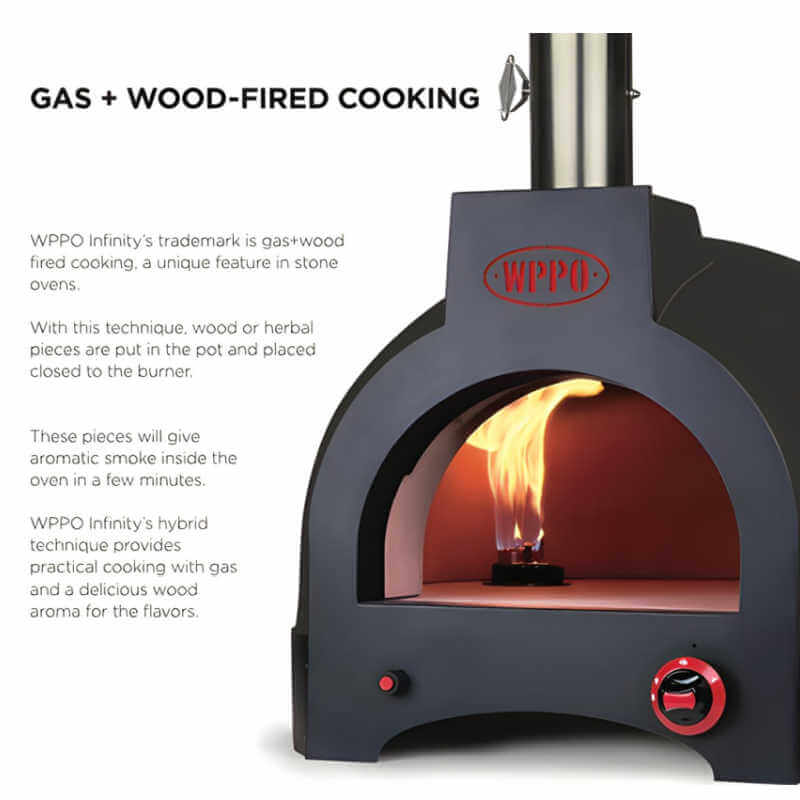 WPPO Infinity 66-Inch Wood/Gas Hybrid - 3 Pizza Oven
