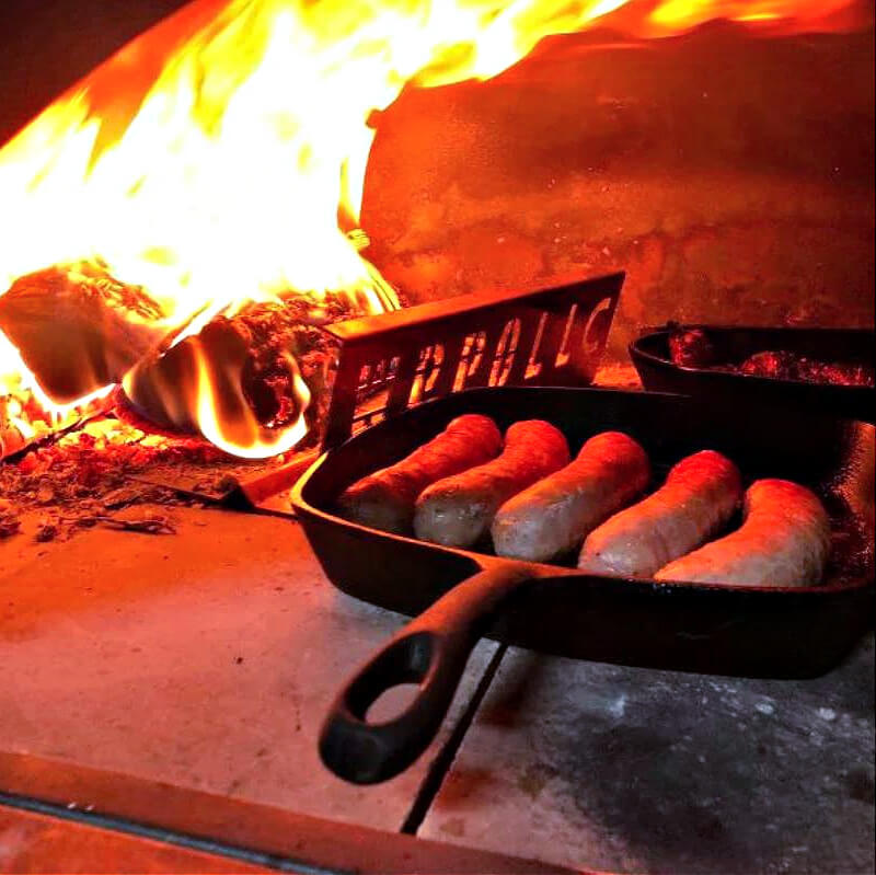 WPPO Karma 25 Inch Orange Wood Fired Pizza Oven with Black Cart - WKK-01S-WS-Orange