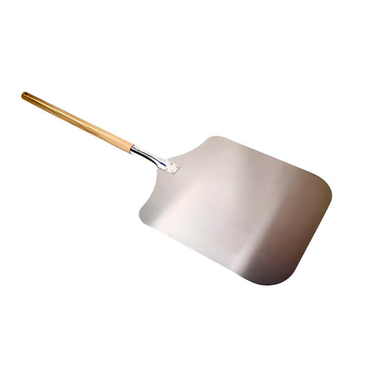 WPPO 14-Inch x 38-Inch Traditional Aluminum Pizza Peel With Long Wood Handle - WKPA-1438W