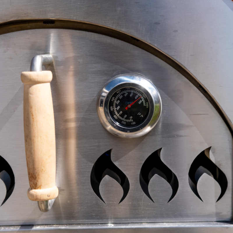 WPPO Traditional Red 25-Inch Dual Fueled Pizza Oven With Gas Attachment - WKE-04WG-RED