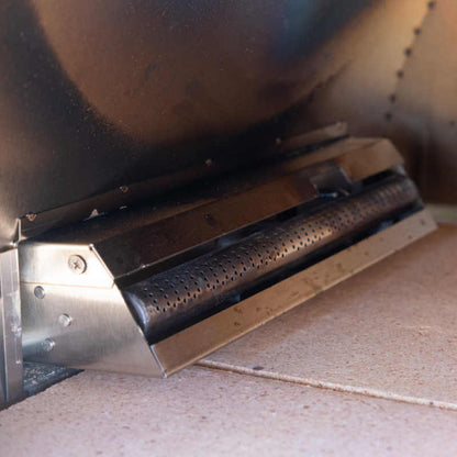 WPPO Traditional Black 25-Inch Dual Fueled Pizza Oven With Gas Attachment - WKE-04WG-BLK