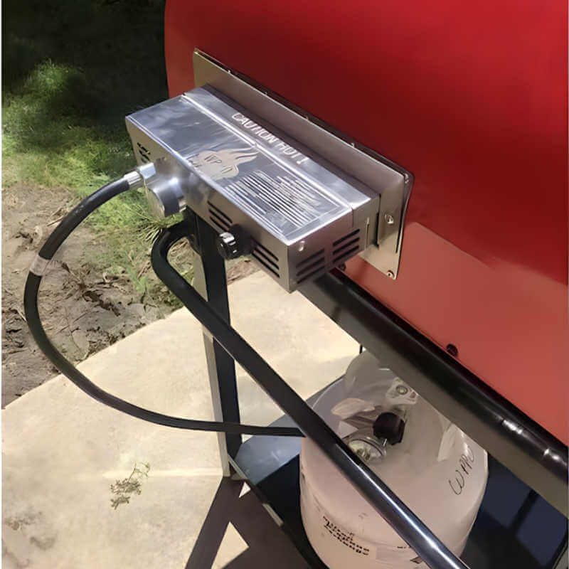 WPPO Traditional Red 25-Inch Dual Fueled Pizza Oven With Gas Attachment - WKE-04WG-RED