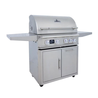 Blaze LTE PRO 32-Inch 4-Burner Freestanding Gas Grill w/ Digital Temperature Screen & Rear Infrared Burner