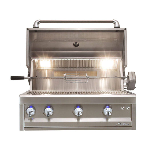 Artisan Professional 32-Inch 3-Burner Built-In Gas Grill w/ Rotisserie