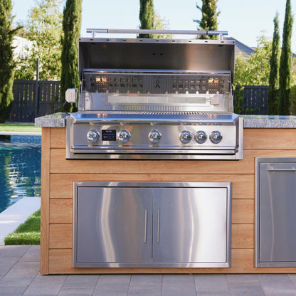 Blaze LTE PRO 32-Inch 4-Burner Built-in Gas Grill w/ Digital Temperature Screen & Rear Infrared Burner