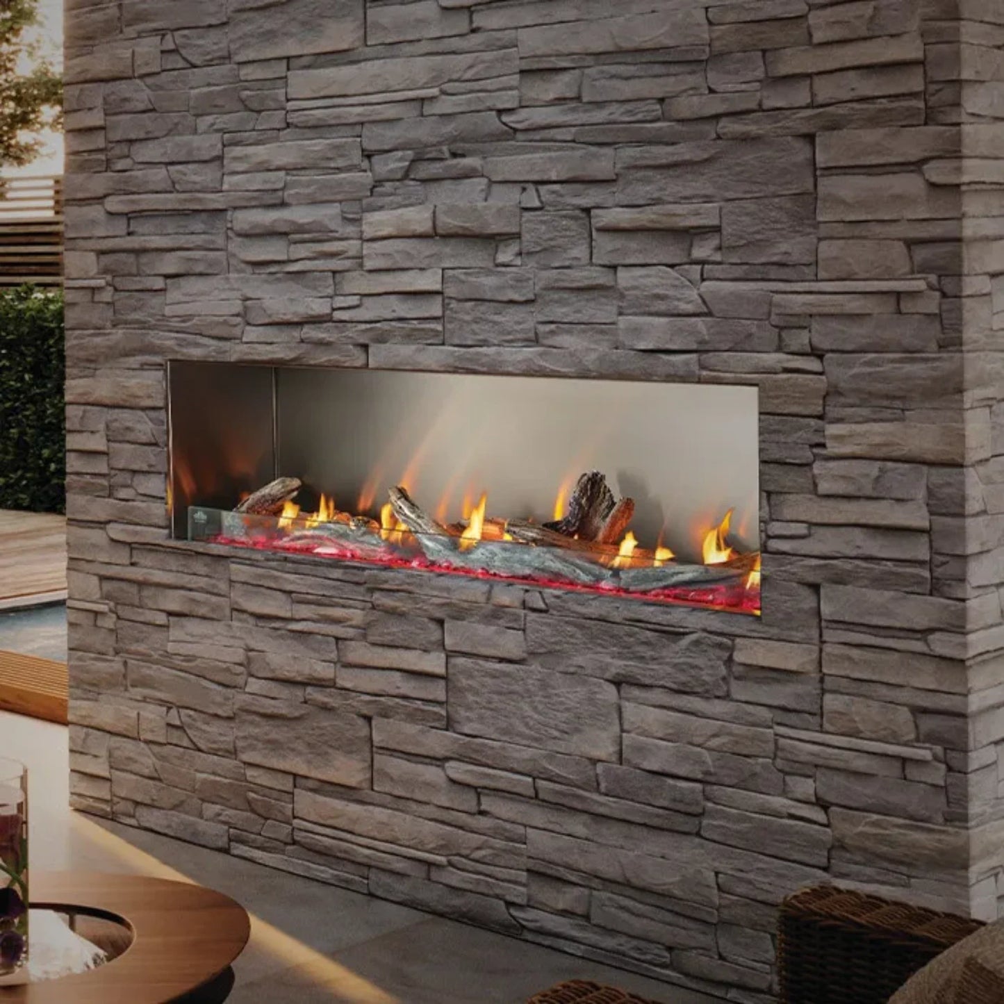 Napoleon Galaxy 62-Inch Stainless Steel Linear Outdoor Gas Fireplace
