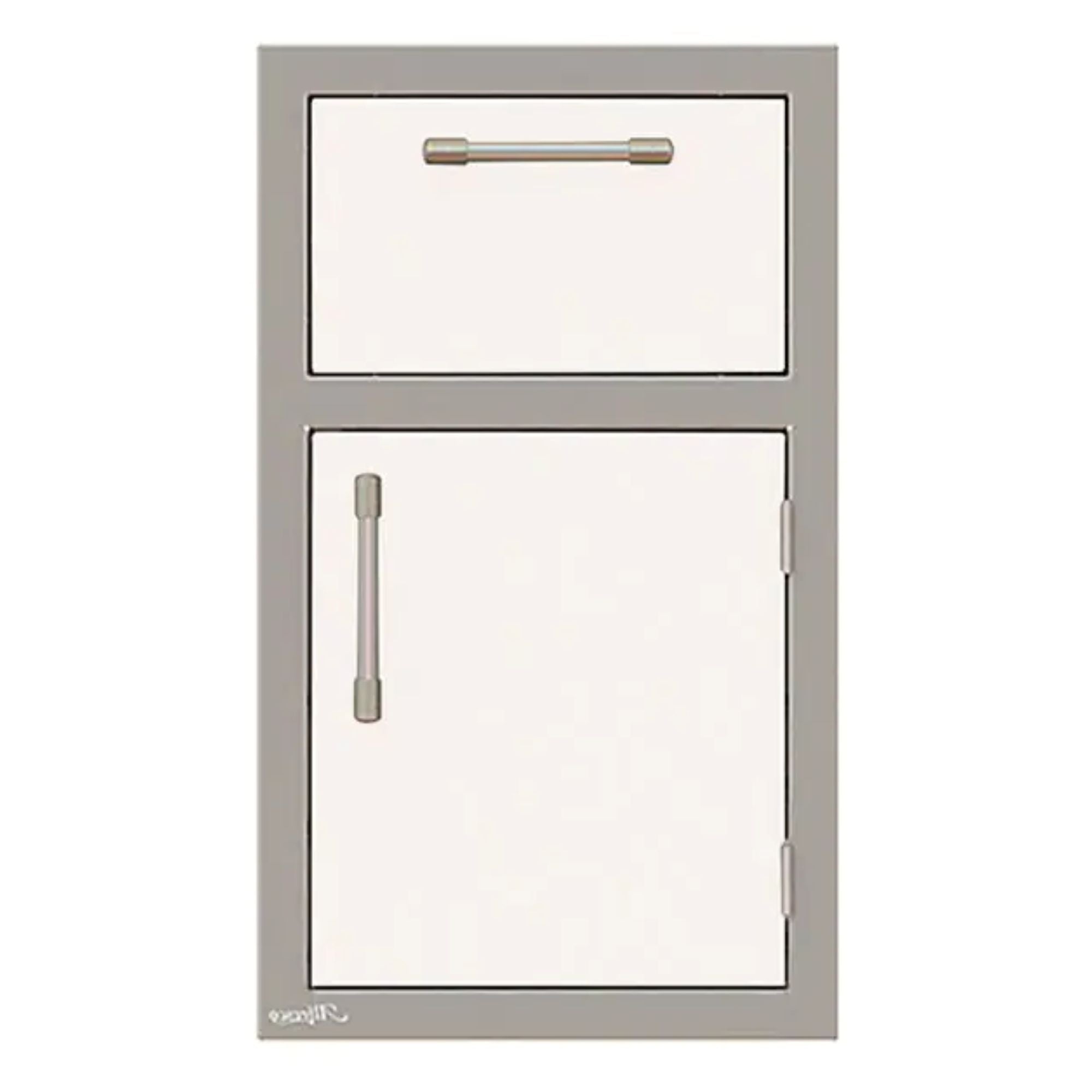 Alfresco 17-Inch Stainless Steel Right-Hinged Soft-Close Door & Drawer Combo