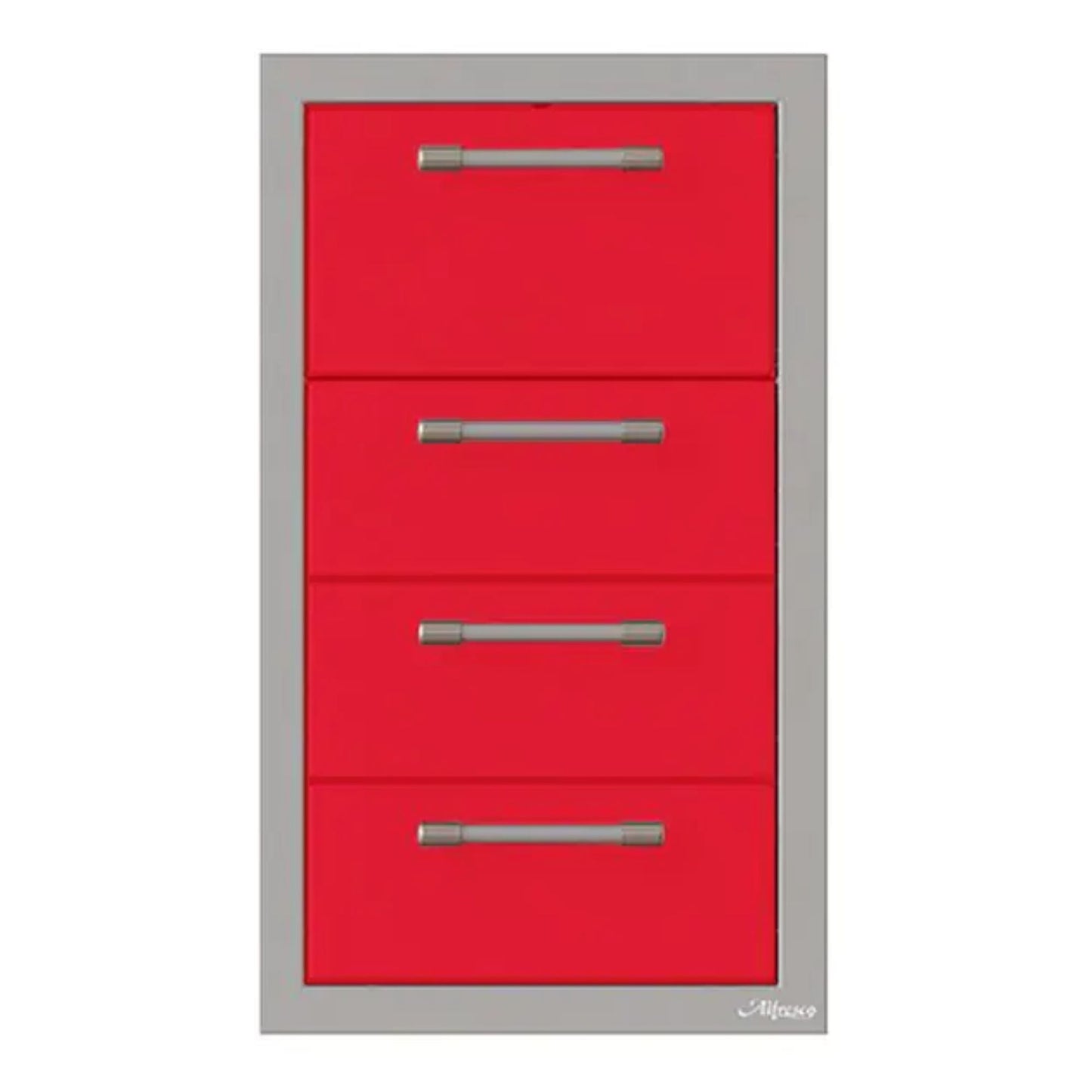 Alfresco 17-Inch Stainless Steel Triple Drawer & Paper Towel Holder Combo