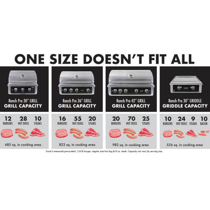 Wildfire Ranch Pro 36 Inch 304 Stainless Steel Built In Gas Grill