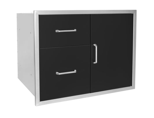 Wildfire 30 X 24 Access Door & Double Drawer Combo - WF-DDWCOMBO3024-BSS