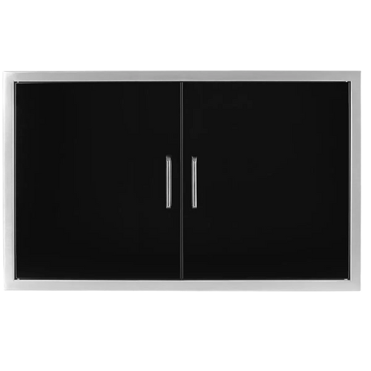 Wildfire 38" x 21" Black 304 Stainless Steel Double Door