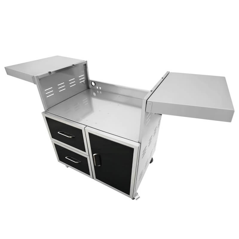 Wildfire 42-Inch Black Stainless Steel Grill Cart - WFCART42-BSS