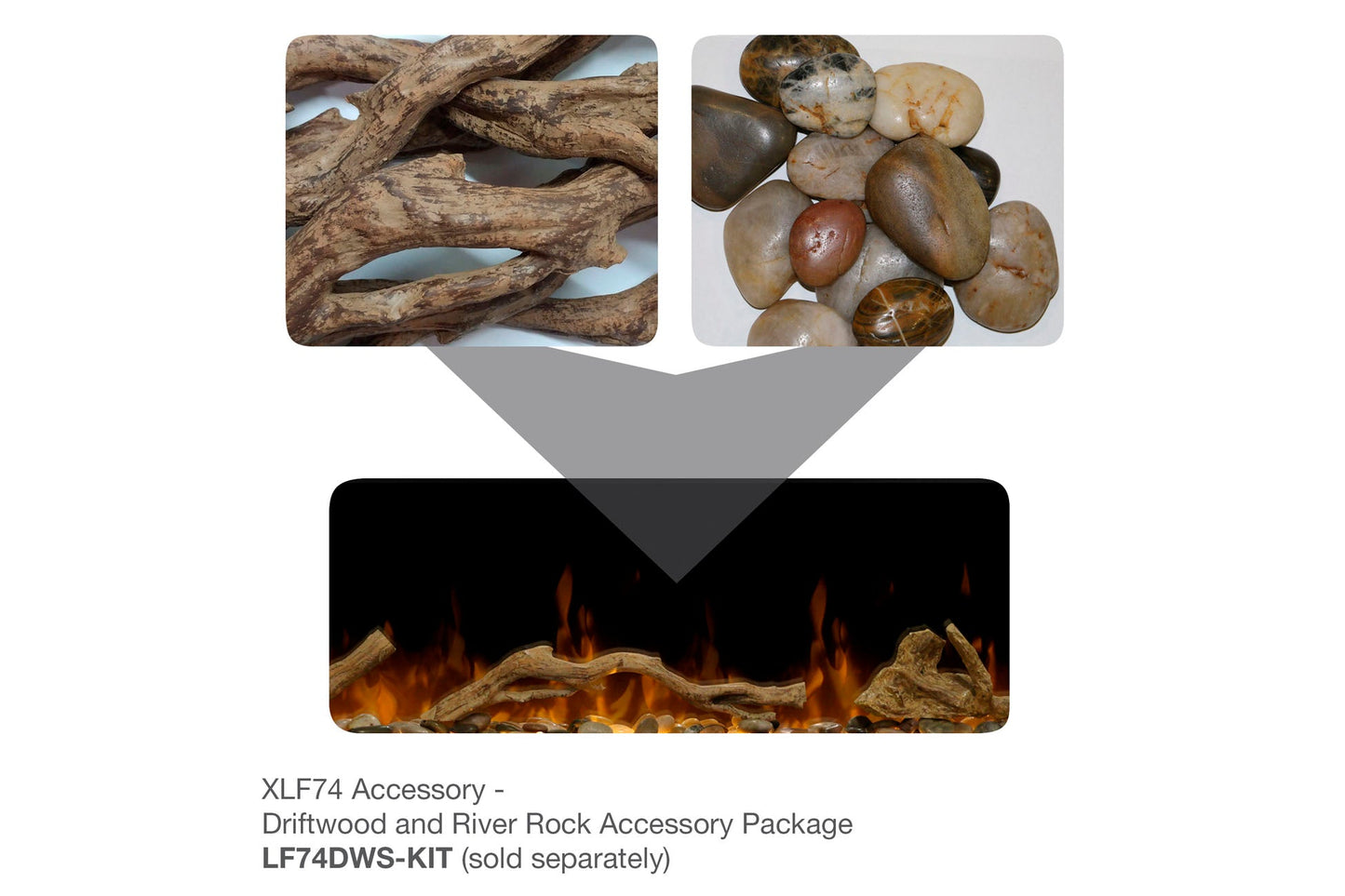 IgniteXL Dimplex 74" Linear Recessed / Built in Electric Fireplace