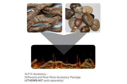 IgniteXL Dimplex 74" Linear Recessed / Built in Electric Fireplace