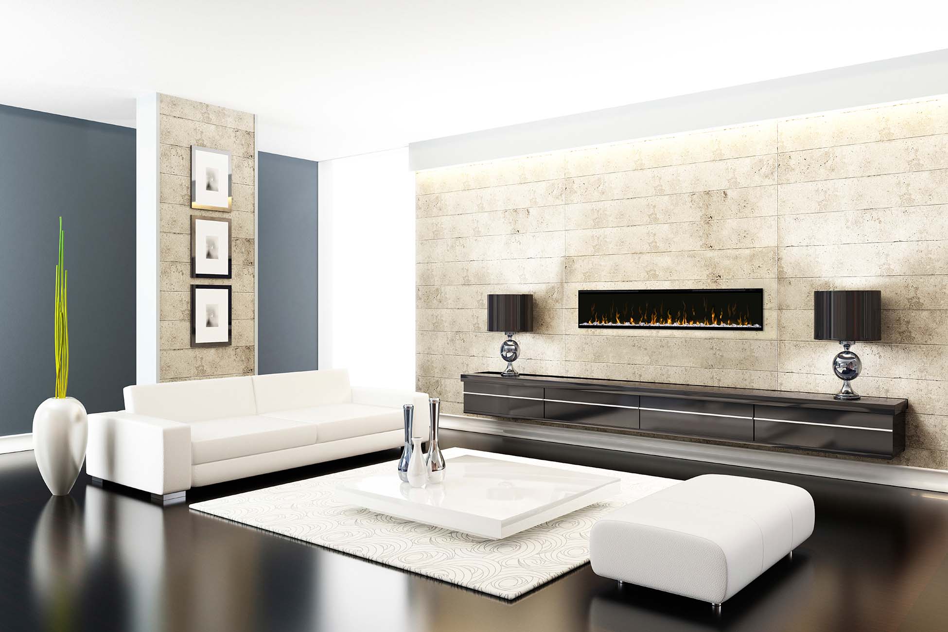 IgniteXL Dimplex 74" Linear Recessed / Built in Electric Fireplace