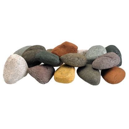 American Fire Glass Ceramic Lite Stones, 15 Stone Set