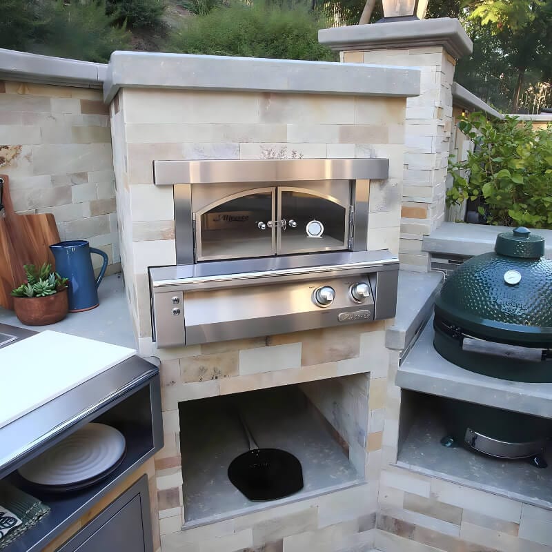 Alfresco 30-Inch Built-in Outdoor Pizza Oven Plus