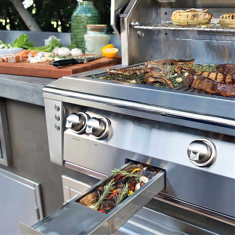 Alfresco ALXE 42-Inch Freestanding Gas Grill With Sear Zone And Rotisserie