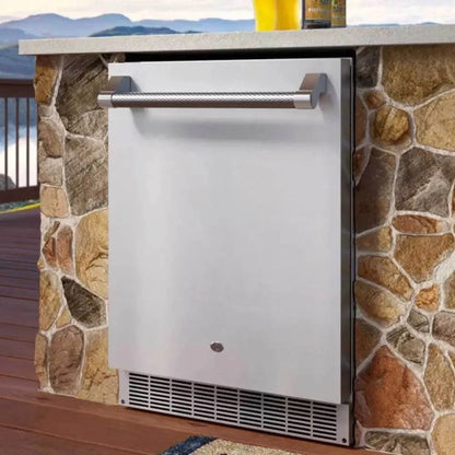 Aspire by Hestan 24-Inch 5.6 CU. Ft. Reversible Hinge Outdoor Rated Refrigerator with Lock - ERS24