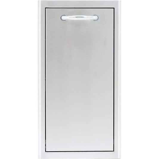 Blaze 13" Narrow Roll-Out Trash Bin in Stainless Steel (BLZ-TRNW-DRW)