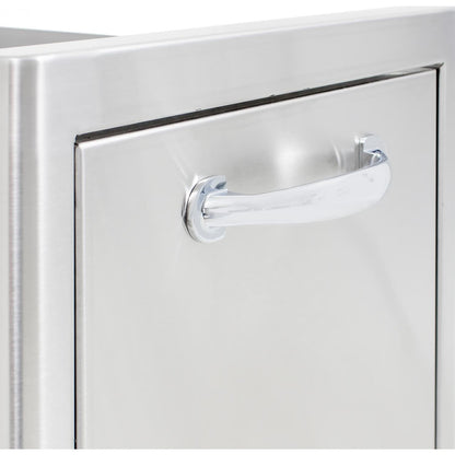 Blaze 13" Narrow Roll-Out Trash Bin in Stainless Steel (BLZ-TRNW-DRW)