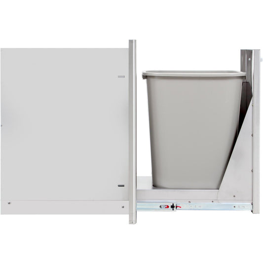 Blaze 13" Narrow Roll-Out Trash Bin in Stainless Steel (BLZ-TRNW-DRW-H)