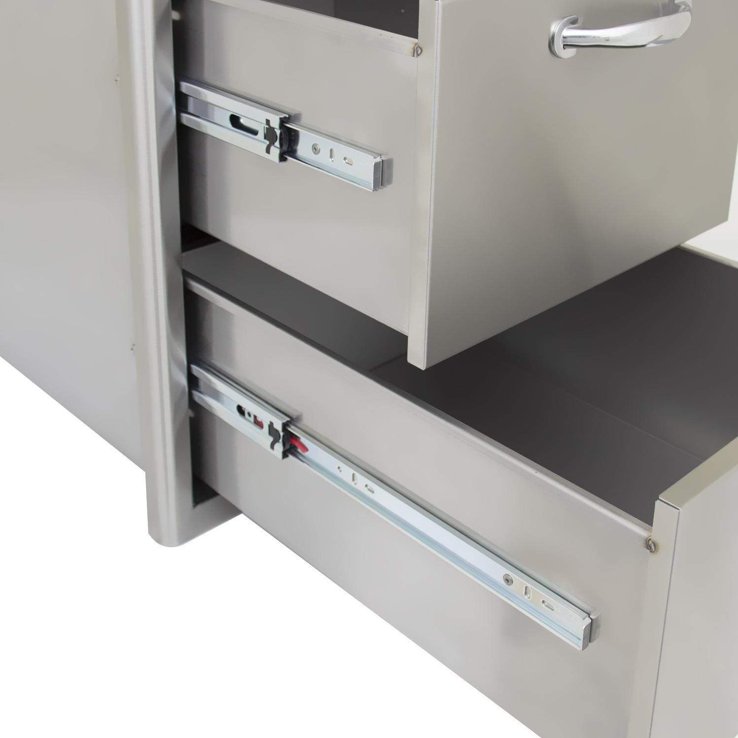 Double Access Drawer in Stainless