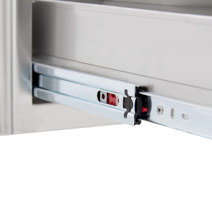 Blaze 20" Roll-Out Double Trash / Recycling Bin in Stainless Steel Finish (BLZ-TREC-DRW-H)