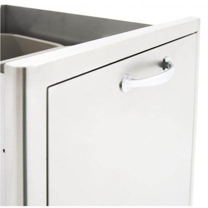 Blaze 20" Roll-Out Double Trash / Recycling Bin in Stainless Steel Finish (BLZ-TREC-DRW-H)