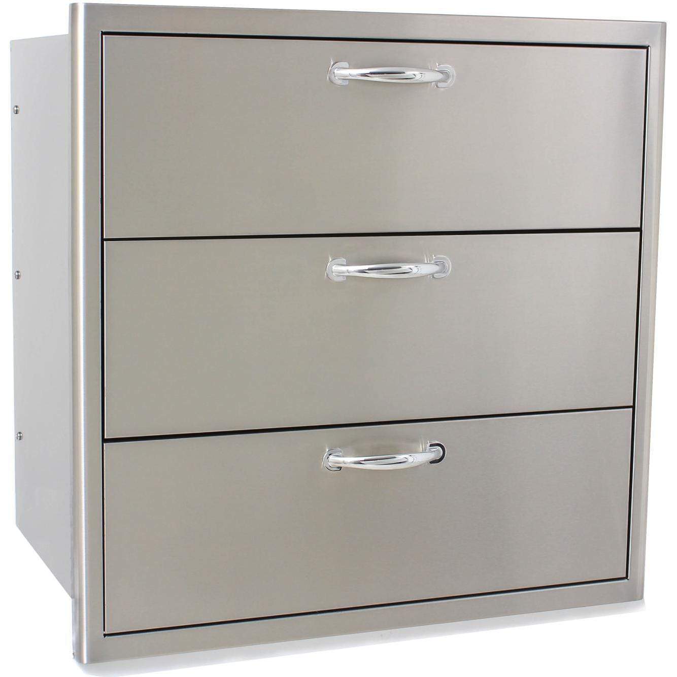 Triple Access Drawer in Stainless 
