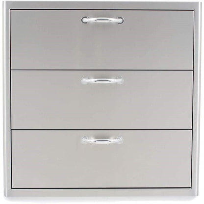 Triple Access Drawer in Stainless Steel