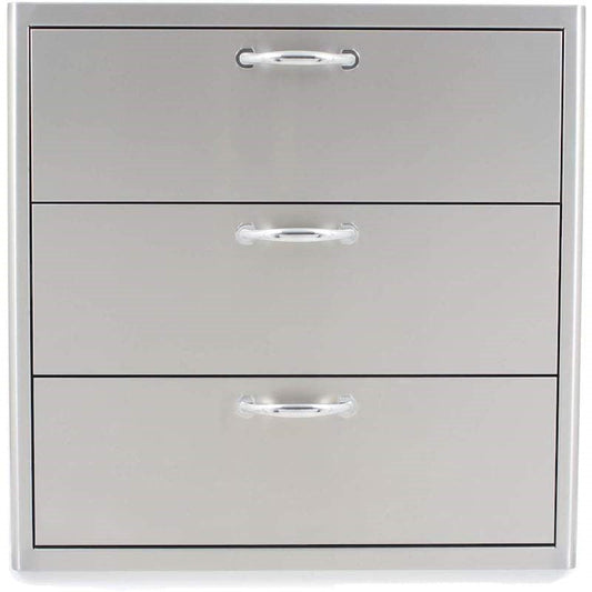 Triple Access Drawer in Stainless Steel