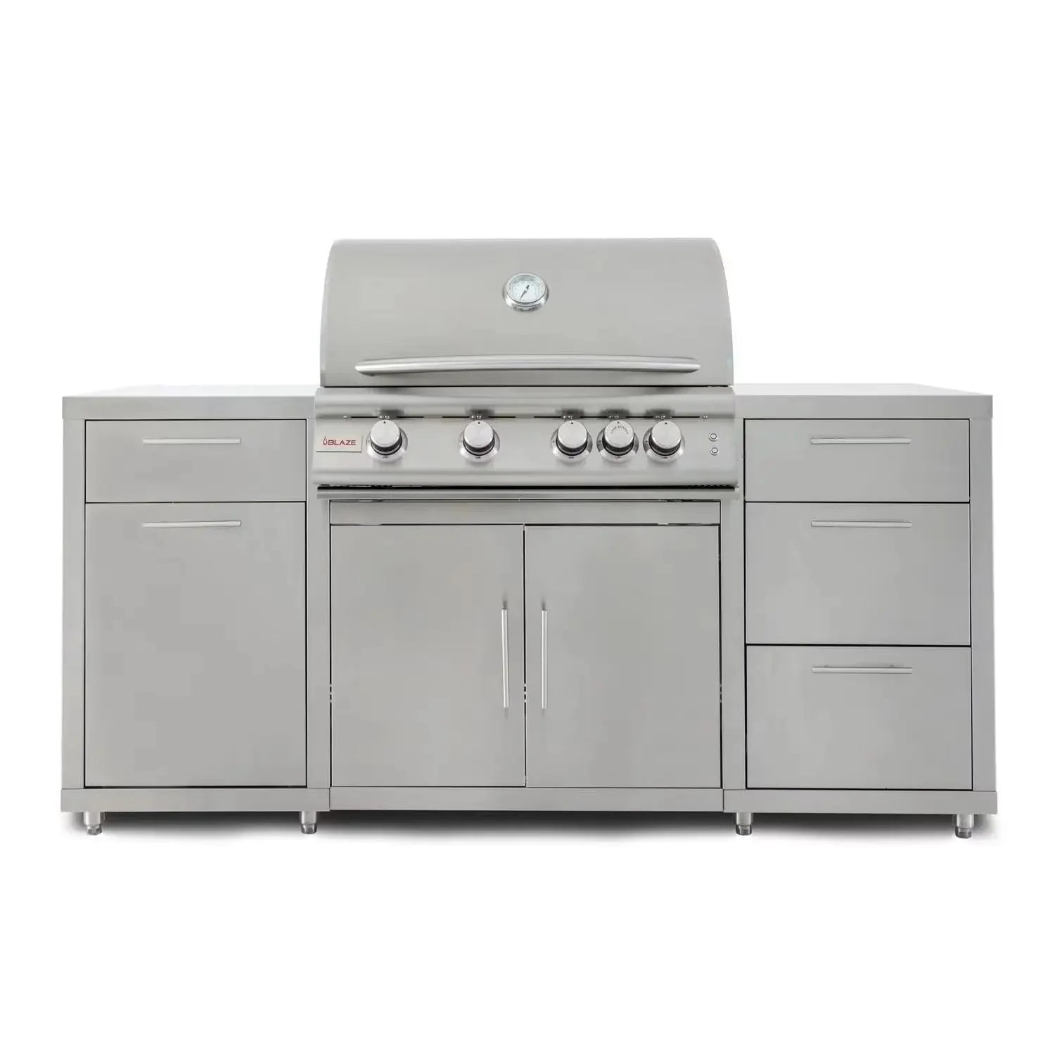 Blaze 6-Foot Stainless Steel BBQ Island with Premium LTE 32-Inch 4-Burner Grill