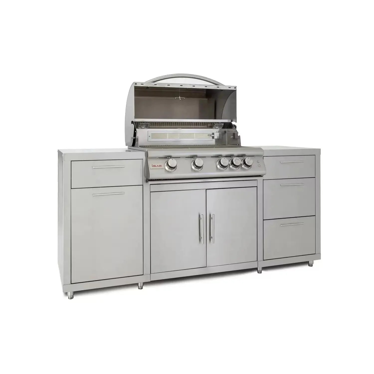 Blaze 6-Foot Stainless Steel BBQ Island with Premium LTE 32-Inch 4-Burner Grill