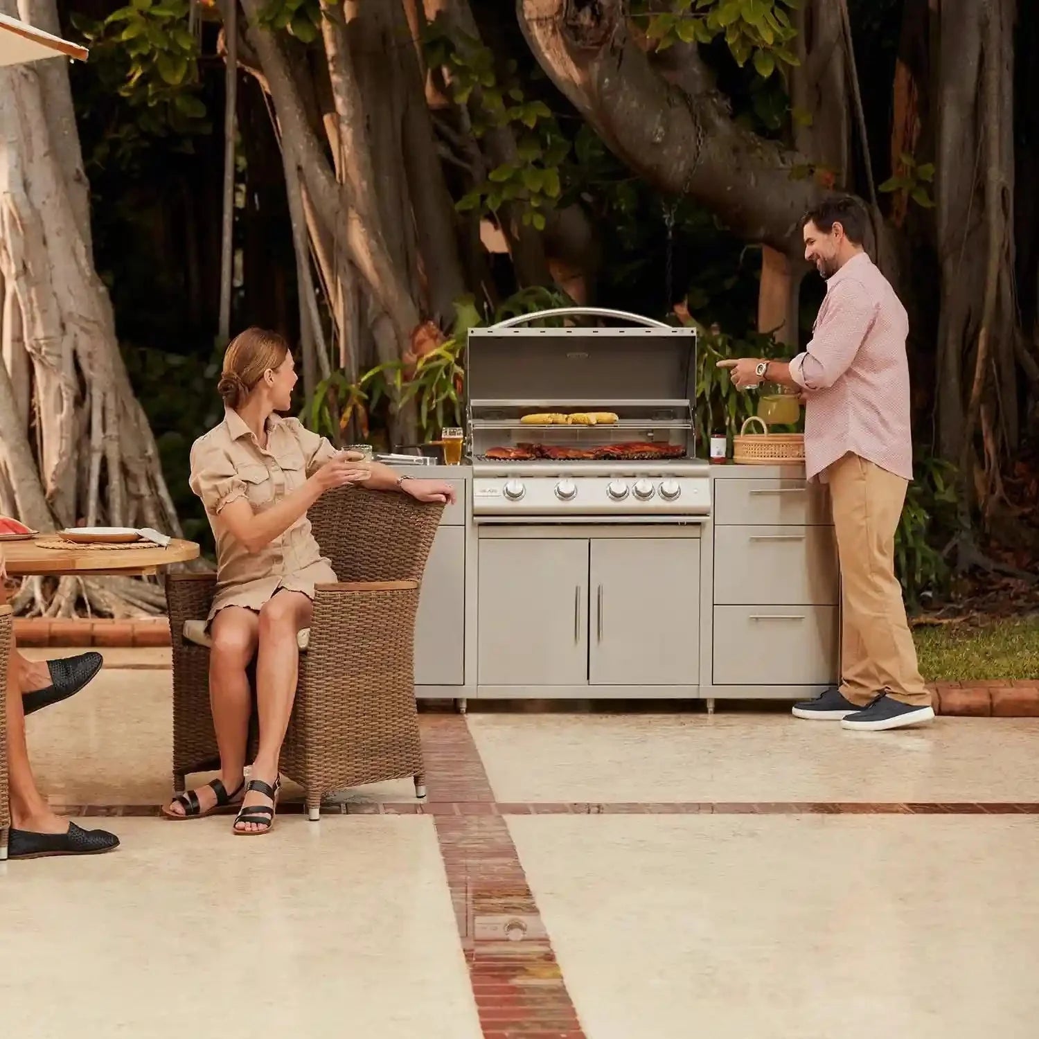 Blaze 6-Foot Stainless Steel BBQ Island with Premium LTE 32-Inch 4-Burner Grill