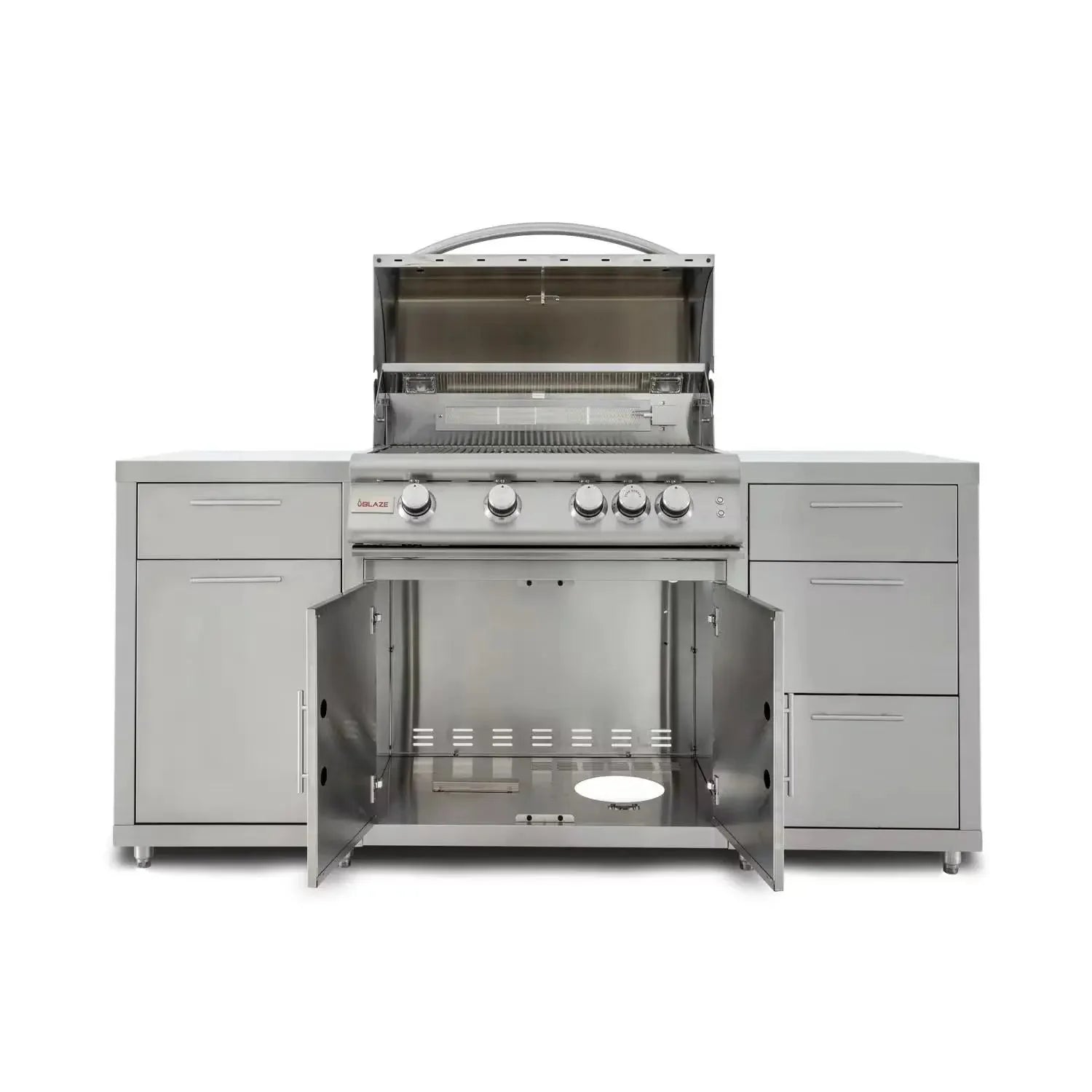 Blaze 6-Foot Stainless Steel BBQ Island with Premium LTE 32-Inch 4-Burner Grill