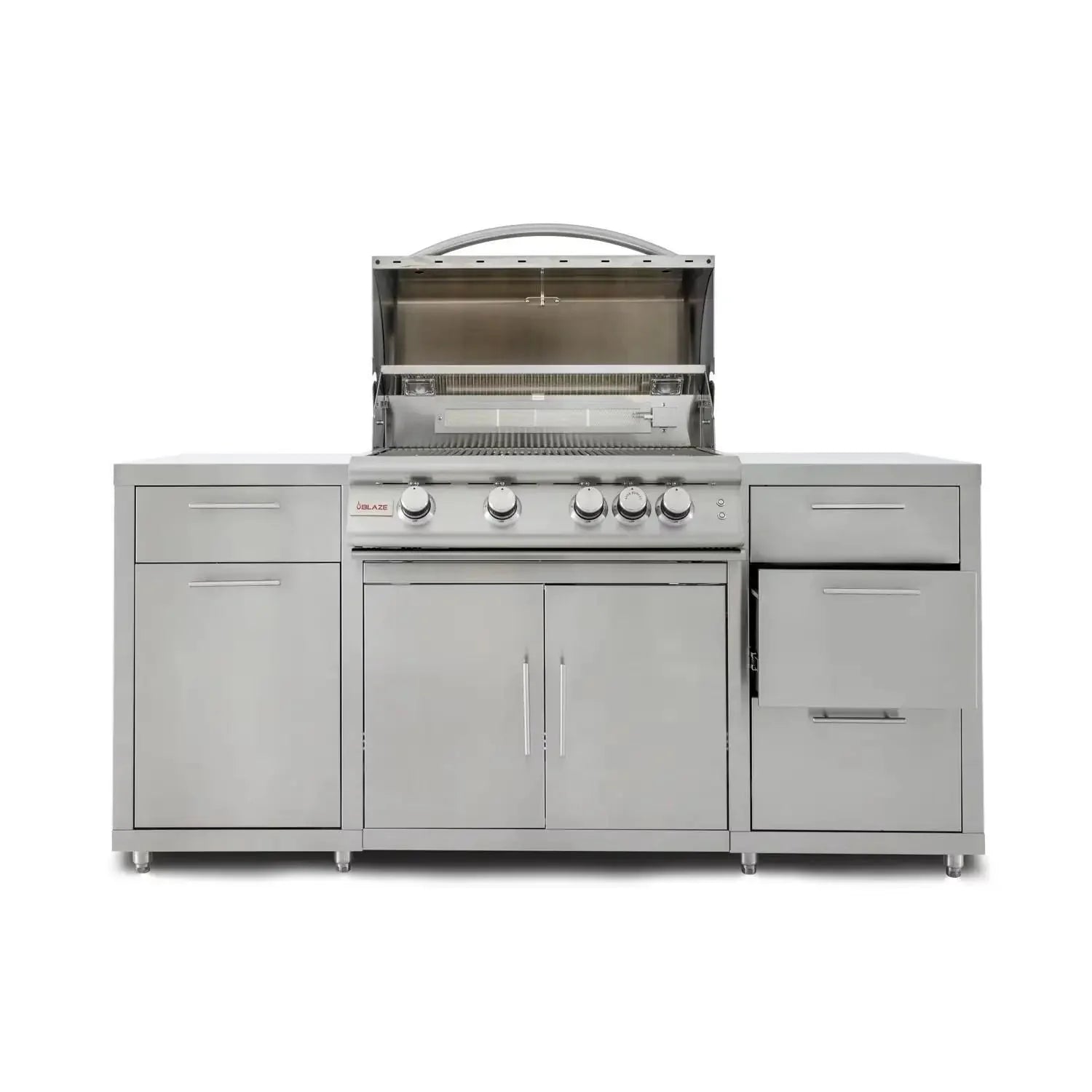 Blaze 6-Foot Stainless Steel BBQ Island with Premium LTE 32-Inch 4-Burner Grill